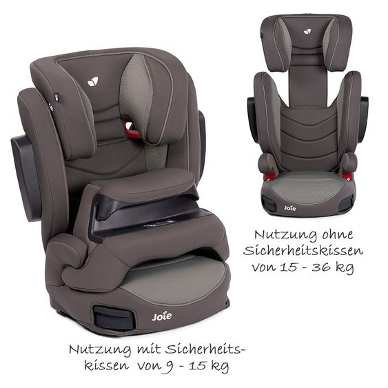 joie Child seat Trillo Shield Group 1/2/3 - from 9 months - 12 years (9-36 kg) incl. Car - Organizer - Dark Pewter
