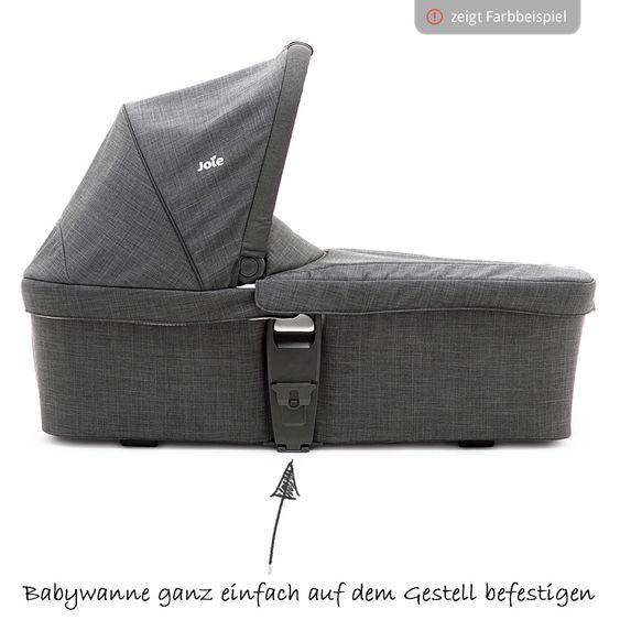 joie Set passeggino Chrome DLX Combi con navicella, coprigambe, adattatore e parapioggia - Grigio nebbia