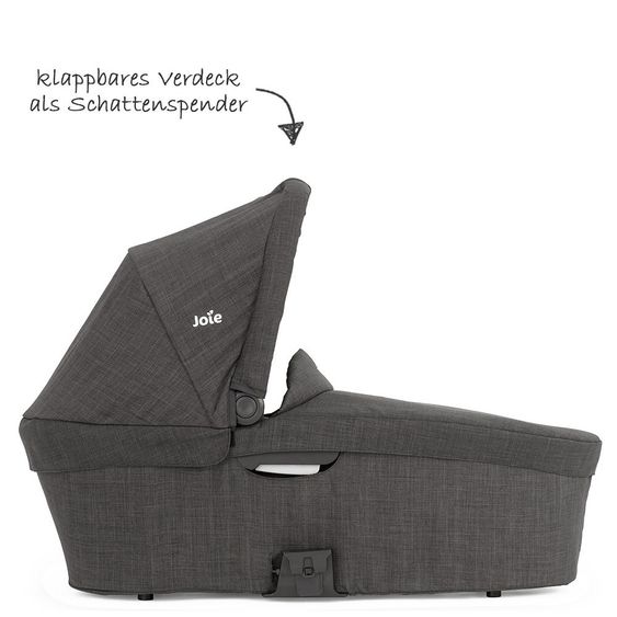 joie Kombi-Kinderwagen Chrome DLX Set inkl. Babywanne, Fußdecke, Adapter & Regenschutz - Pavement