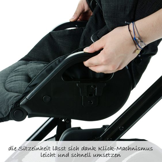 joie Kombi-Kinderwagen Chrome DLX Set inkl. Babywanne, Fußdecke, Adapter & Regenschutz - Pavement