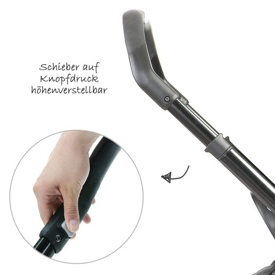 joie Kombi-Kinderwagen Chrome DLX Set inkl. Babywanne, Fußsack und Regenschutz - Dots