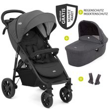 Litetrax 4 Combi Stroller with Slider Storage, Carrycot, Adapters & Accessories Package - Black