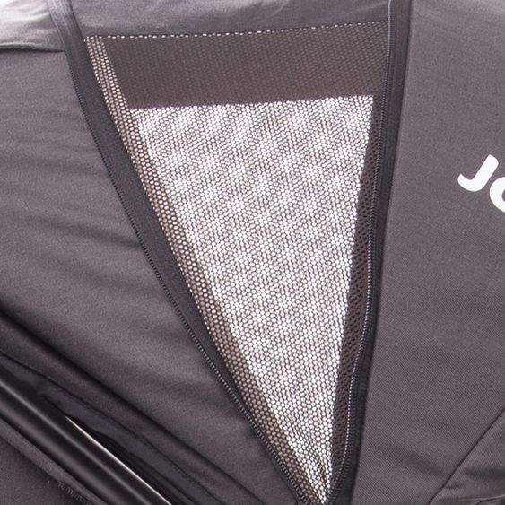 joie Kombi-Kinderwagen Litetrax 4 mit Schieber-Ablagefach, Babywanne, Adapter & Zubehör Paket - Black