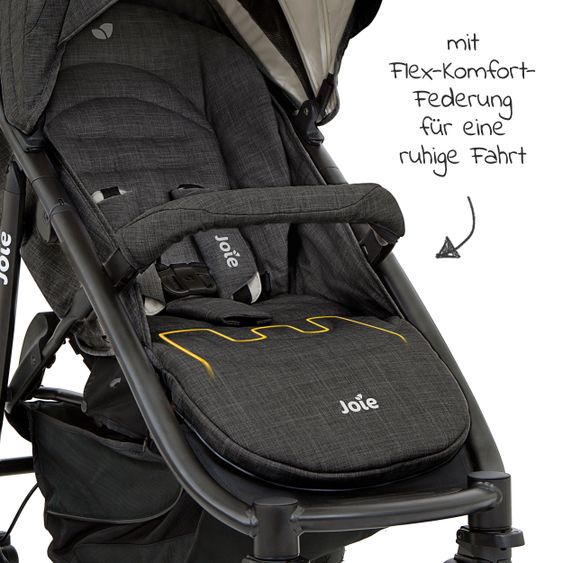 joie Combi stroller Mytrax Flex with comfort suspension, carrycot, adapter up to 22 kg loadable & XXL accessories package - Pavement