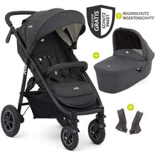Combi stroller Mytrax with pneumatic tires, carrycot, adapter & accessories package - Pavement