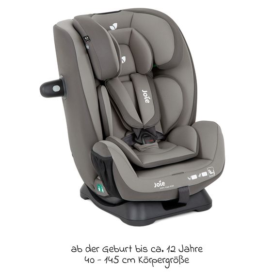 joie Reboarder-Kindersitz Every Stage R129 ab Geburt -12 Jahre (40 cm - 150 cm) Instalation mit dem Fahrzeuggurt inkl. Sitzverkleinerer - Cobblestone