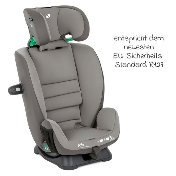 joie Reboarder-Kindersitz Every Stage R129 ab Geburt -12 Jahre (40 cm - 150 cm) Instalation mit dem Fahrzeuggurt inkl. Sitzverkleinerer - Cobblestone