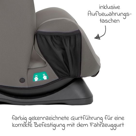 joie Reboarder-Kindersitz Every Stage R129 ab Geburt -12 Jahre (40 cm - 150 cm) Instalation mit dem Fahrzeuggurt inkl. Sitzverkleinerer - Cobblestone