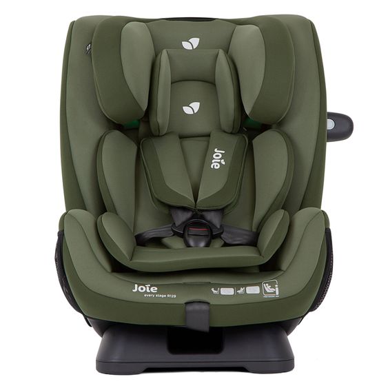joie Reboarder-Kindersitz Every Stage R129 ab Geburt -12 Jahre (40 cm - 150 cm) Instalation mit dem Fahrzeuggurt inkl. Sitzverkleinerer - Moss