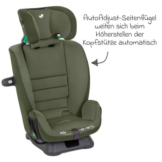 joie Reboarder-Kindersitz Every Stage R129 ab Geburt -12 Jahre (40 cm - 150 cm) Instalation mit dem Fahrzeuggurt inkl. Sitzverkleinerer - Moss