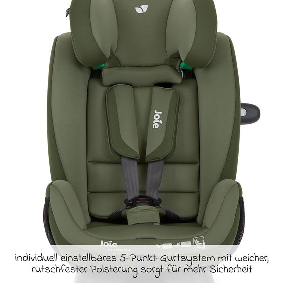 joie Reboarder-Kindersitz Every Stage R129 ab Geburt -12 Jahre (40 cm - 150 cm) Instalation mit dem Fahrzeuggurt inkl. Sitzverkleinerer - Moss