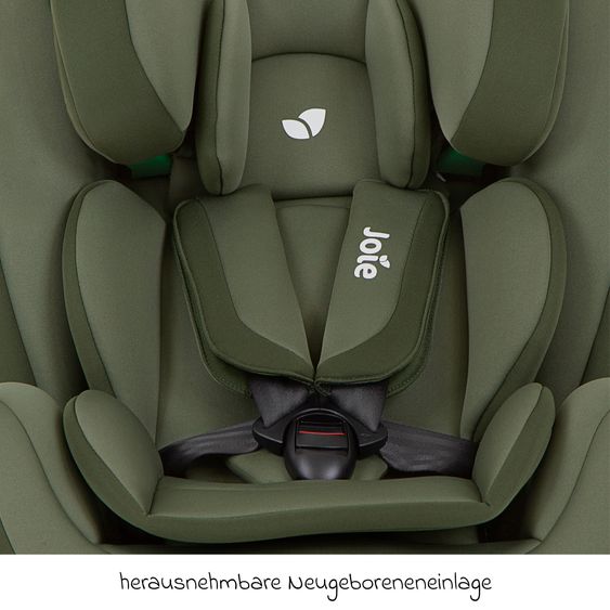 joie Reboarder-Kindersitz Every Stage R129 ab Geburt -12 Jahre (40 cm - 150 cm) Instalation mit dem Fahrzeuggurt inkl. Sitzverkleinerer - Moss