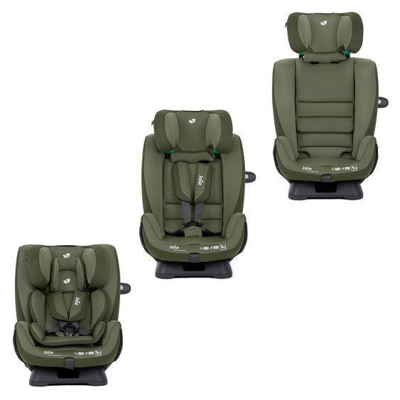 joie Reboarder-Kindersitz Every Stage R129 ab Geburt -12 Jahre (40 cm - 150 cm) Instalation mit dem Fahrzeuggurt inkl. Sitzverkleinerer - Moss