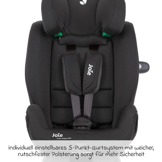 joie Reboarder-Kindersitz Every Stage R129 ab Geburt -12 Jahre (40 cm - 150 cm) Instalation mit dem Fahrzeuggurt inkl. Sitzverkleinerer - Shale