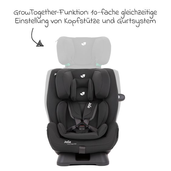 joie Reboarder-Kindersitz Every Stage R129 ab Geburt -12 Jahre (40 cm - 150 cm) Instalation mit dem Fahrzeuggurt inkl. Sitzverkleinerer - Shale