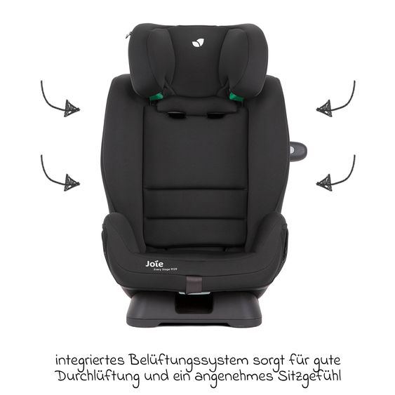 joie Reboarder-Kindersitz Every Stage R129 ab Geburt -12 Jahre (40 cm - 150 cm) Instalation mit dem Fahrzeuggurt inkl. Sitzverkleinerer - Shale