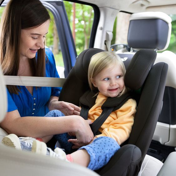joie Reboarder-Kindersitz Every Stage R129 ab Geburt -12 Jahre (40 cm - 150 cm) Instalation mit dem Fahrzeuggurt inkl. Sitzverkleinerer - Shale