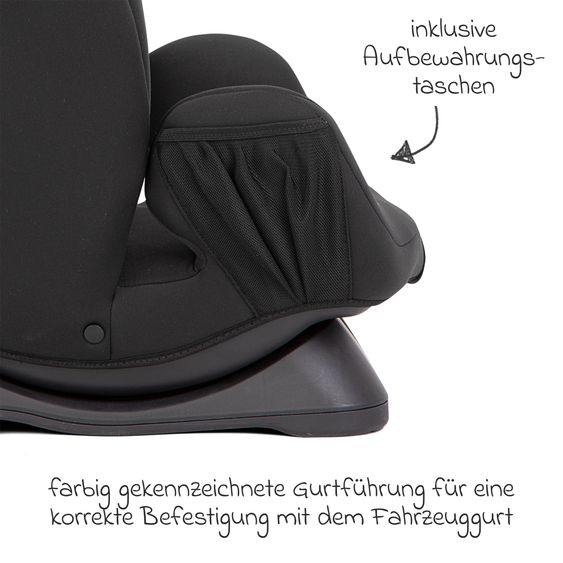 joie Reboarder-Kindersitz Every Stage R129 ab Geburt -12 Jahre (40 cm - 150 cm) Instalation mit dem Fahrzeuggurt inkl. Sitzverkleinerer - Shale