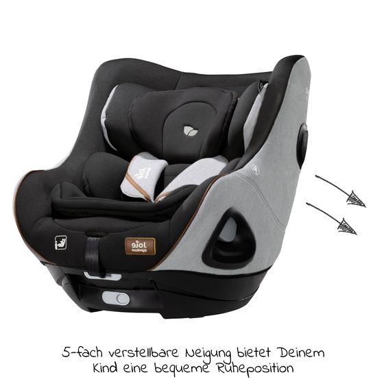 Joie Signature Reboarder-Kindersitz i-Harbour ab Geburt - 4 Jahre (40 cm - 105 cm) 360° drehbar - Signature - Carbon