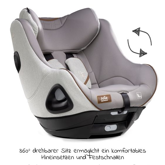 Joie Signature Reboarder-Kindersitz i-Harbour ab Geburt - 4 Jahre (40 cm - 105 cm) 360° drehbar - Signature - Oyster