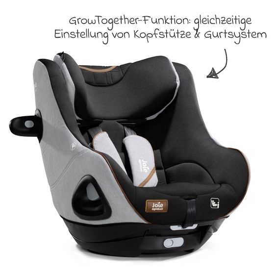 joie Reboarder-Kindersitz i-Harbour ab Geburt - 4 Jahre (40 cm - 105 cm) 360° drehbar - Signature - Carbon
