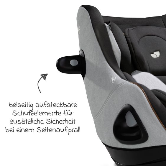 joie Reboarder-Kindersitz i-Harbour ab Geburt - 4 Jahre (40 cm - 105 cm) 360° drehbar - Signature - Carbon