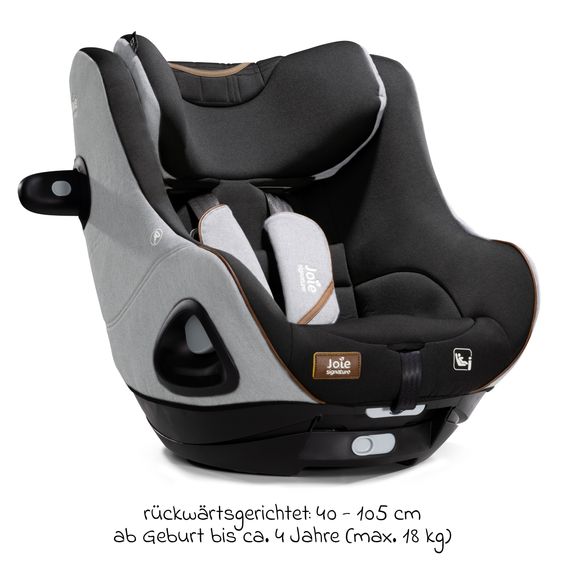 joie Reboarder-Kindersitz i-Harbour ab Geburt - 4 Jahre (40 cm - 105 cm) 360° drehbar - Signature - Carbon