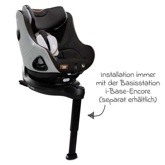 joie Reboarder-Kindersitz i-Harbour ab Geburt - 4 Jahre (40 cm - 105 cm) 360° drehbar - Signature - Carbon