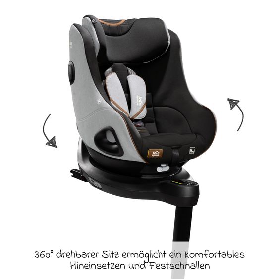 joie Reboarder-Kindersitz i-Harbour ab Geburt - 4 Jahre (40 cm - 105 cm) 360° drehbar - Signature - Carbon