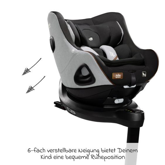 joie Reboarder-Kindersitz i-Harbour ab Geburt - 4 Jahre (40 cm - 105 cm) 360° drehbar - Signature - Carbon