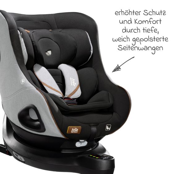 joie Reboarder-Kindersitz i-Harbour ab Geburt - 4 Jahre (40 cm - 105 cm) 360° drehbar - Signature - Carbon