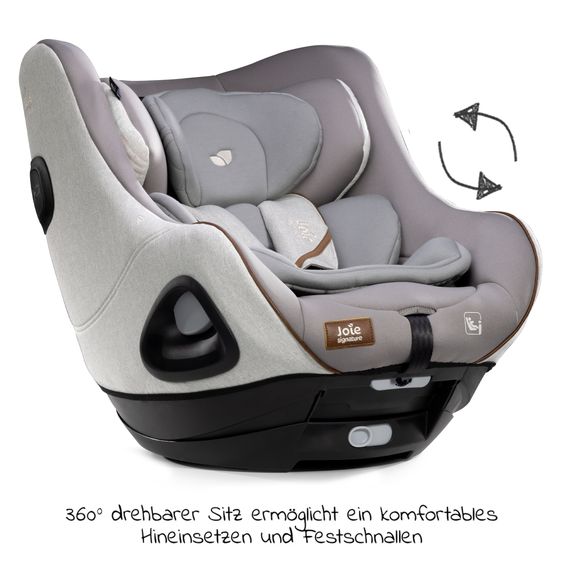 Joie Signature Reboarder-Kindersitz i-Harbour ab Geburt - 4 Jahre (40 cm - 105 cm) 360° drehbar - Signature - Oyster