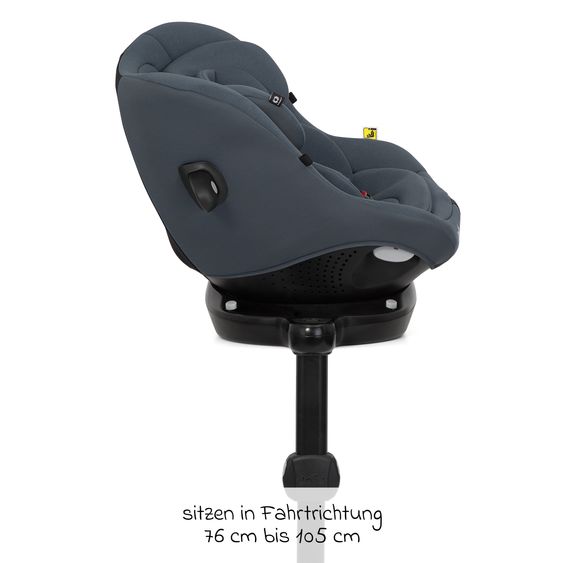 joie Seggiolino Reboarder i-Pivot 360 ruotabile i-Size dalla nascita ai 4 anni (40 cm - 105 cm) inclusa base Isofix con gamba di supporto - Ardesia Scuro