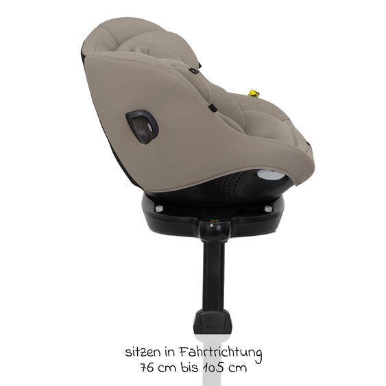 joie Reboarder-Kindersitz i-Pivot 360 drehbar i-Size ab Geburt - 4 Jahre (40 cm - 105 cm) inkl. Isofix-Basis mit Stützfuß - Oak
