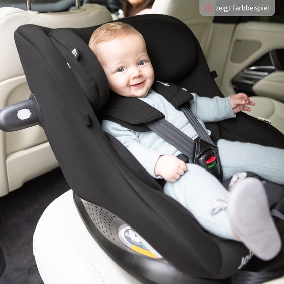 joie Reboarder-Kindersitz i-Pivot 360 drehbar i-Size ab Geburt - 4 Jahre (40 cm - 105 cm) inkl. Isofix-Basis mit Stützfuß - Oak