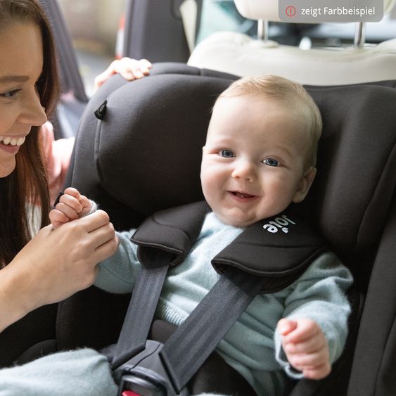 joie Reboarder-Kindersitz i-Pivot 360 drehbar i-Size ab Geburt - 4 Jahre (40 cm - 105 cm) inkl. Isofix-Basis mit Stützfuß - Oak