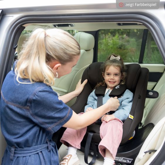 joie Reboarder-Kindersitz i-Pivot 360 drehbar i-Size ab Geburt - 4 Jahre (40 cm - 105 cm) inkl. Isofix-Basis mit Stützfuß - Oak