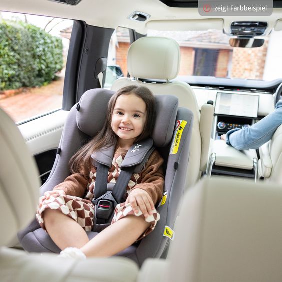 joie Reboarder-Kindersitz i-Pivot 360 drehbar i-Size ab Geburt - 4 Jahre (40 cm - 105 cm) inkl. Isofix-Basis mit Stützfuß - Oak