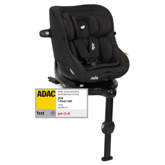joie Seggiolino Reboarder i-Pivot 360 ruotabile i-Size dalla nascita ai 4 anni (40 cm - 105 cm) inclusa base Isofix con gamba di supporto - Shale