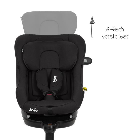 joie Seggiolino Reboarder i-Pivot 360 ruotabile i-Size dalla nascita ai 4 anni (40 cm - 105 cm) inclusa base Isofix con gamba di supporto - Shale