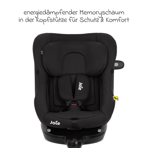 joie Seggiolino Reboarder i-Pivot 360 ruotabile i-Size dalla nascita ai 4 anni (40 cm - 105 cm) inclusa base Isofix con gamba di supporto - Shale