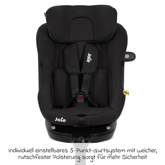 joie Seggiolino Reboarder i-Pivot 360 ruotabile i-Size dalla nascita ai 4 anni (40 cm - 105 cm) inclusa base Isofix con gamba di supporto - Shale