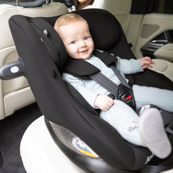joie Seggiolino Reboarder i-Pivot 360 ruotabile i-Size dalla nascita ai 4 anni (40 cm - 105 cm) inclusa base Isofix con gamba di supporto - Shale