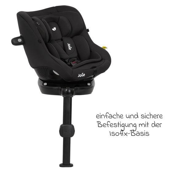 joie Seggiolino Reboarder i-Pivot 360 ruotabile i-Size dalla nascita ai 4 anni (40 cm - 105 cm) inclusa base Isofix con gamba di supporto - Shale