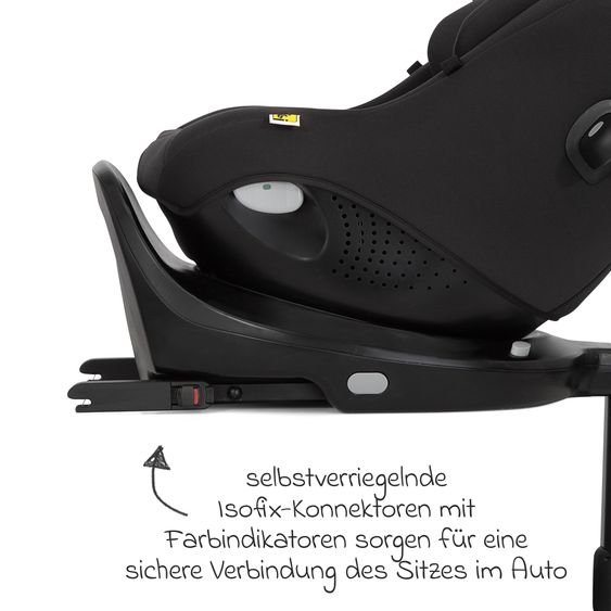 joie Seggiolino Reboarder i-Pivot 360 ruotabile i-Size dalla nascita ai 4 anni (40 cm - 105 cm) inclusa base Isofix con gamba di supporto - Shale