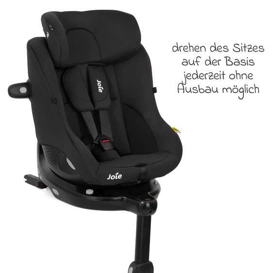 joie Seggiolino Reboarder i-Pivot 360 ruotabile i-Size dalla nascita ai 4 anni (40 cm - 105 cm) inclusa base Isofix con gamba di supporto - Shale