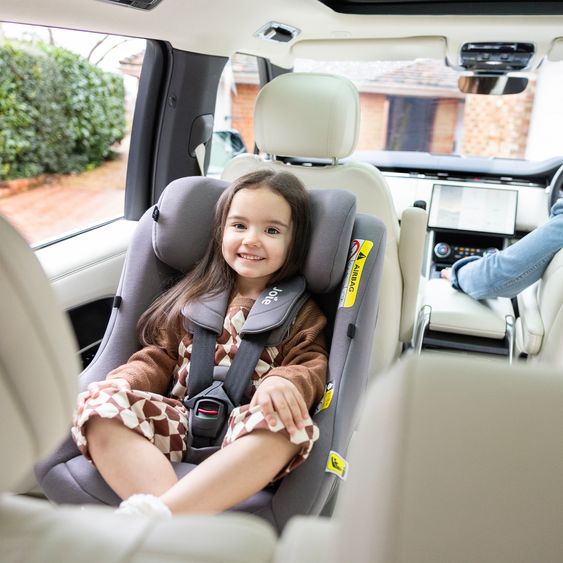 joie Seggiolino Reboarder i-Pivot 360 ruotabile i-Size dalla nascita ai 4 anni (40 cm - 105 cm) con base Isofix e gamba di supporto - Thunder