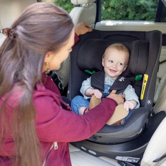 joie Reboarder-Kindersitz i-Pivot Grow ab Geburt - 10 Jahre (40 cm - 135 cm) mit Isofix-Basis & Sitzverkleinerer - Moonlight