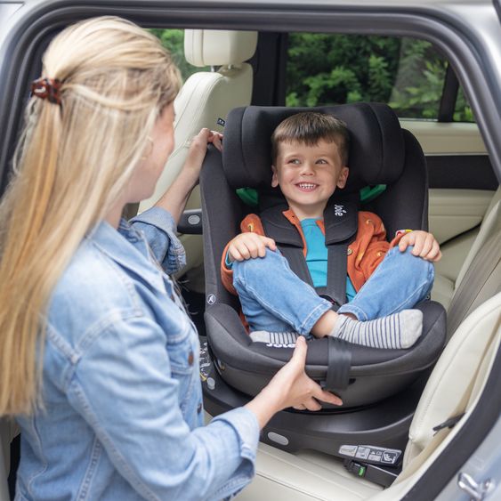 joie Reboarder-Kindersitz i-Pivot Grow ab Geburt - 10 Jahre (40 cm - 135 cm) mit Isofix-Basis & Sitzverkleinerer - Moonlight