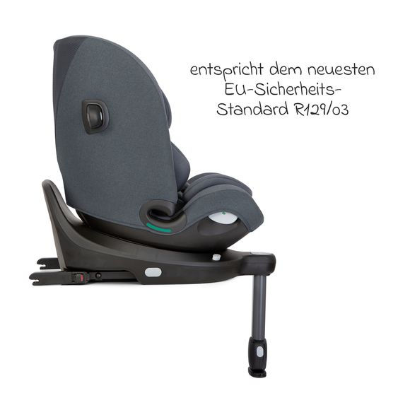 joie Reboarder-Kindersitz i-Pivot Grow ab Geburt - 10 Jahre (40 cm - 135 cm) mit Isofix-Basis & Sitzverkleinerer - Moonlight